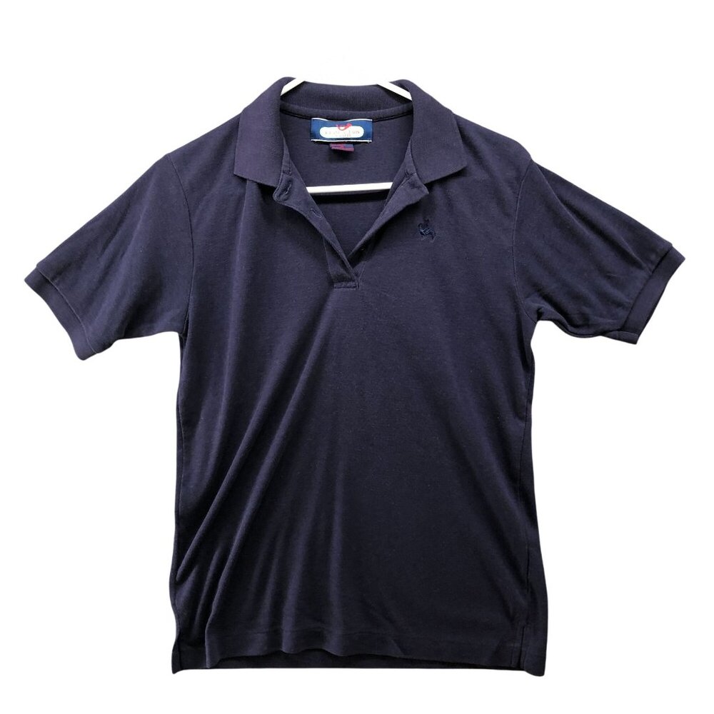 Vintage Princeton Club‎ Polo Shirt Womens S Navy Blue Short Sleeve Preppy